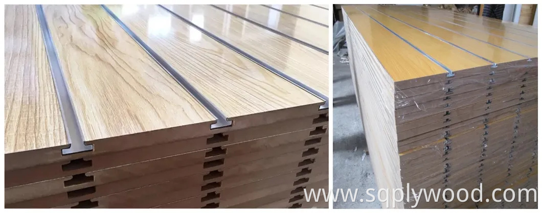 Melamine Grooved MDF Slot/Slatwall MDF for Display Furniture